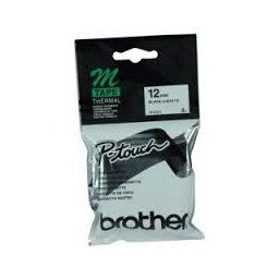 Brother TM-K231, 12mm, čierny / biely