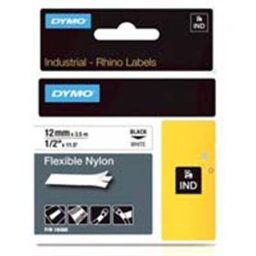 Páska Dymo 18488 (Čierny tlač / biely podklad) RHINO ohybný nylon 12