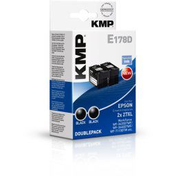 KMP Cartridge Epson 27 doublepack, - kompatibilný (2xČierna)