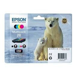 Zásobníky Epson 26, C13T26164010 - (Čierna, Azúrová, Purpurová, Žltá)