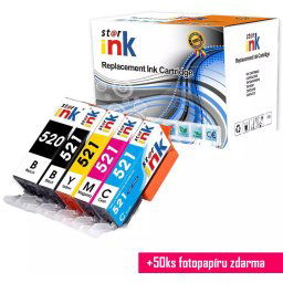 Starink kompatibilní cartridge Canon PGI-520PGBK + CLI-521 C/M/Y/BK (2x Čierna + 3x Farby)