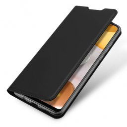 DUX DUCIS Skin Pro knižkové kožené puzdro na Samsung Galaxy A42 5G, čierne