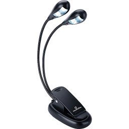 Lampa na noty EL-02-BK štipcová, dvojitá, 4 led diódy ENO Music