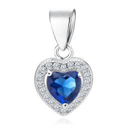 Olivie Strieborný prívesok SRDIEČKO SAPPHIRE 1769