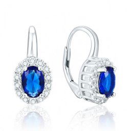 Olivie ​​Strieborné visiace náušnice BLUE 2705