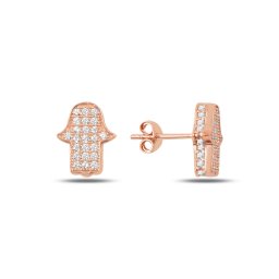 Olivie Strieborné náušnice HAMSA ROSE 3874