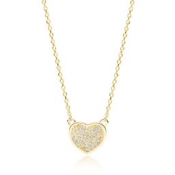 Olivie Strieborný náhrdelník SRDIEČKO GOLD 4078