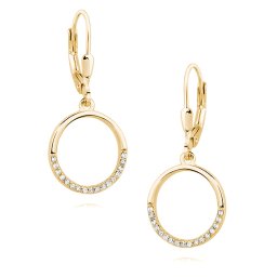 Olivie Strieborné náušnice KRUH GOLD 4193