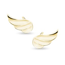 Olivie Strieborné náušnice ANJELSKÉ KRÍDLO GOLD 4579