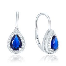 Olivie Strieborné náušnice KVAPKA BLUE 4849