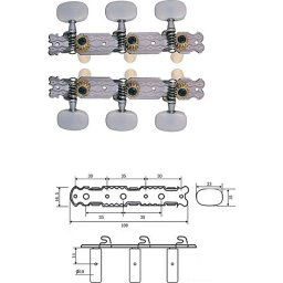 Ladiaca mechanika CMH0150-CR na klasickú gitaru Dr.Parts
