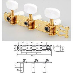 Ladiaca mechanika CMH0350GD na klasickú gitaru Dr.Parts