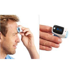 MedDay® Pulzný oximeter 4v1 SpO2, Pulz, bezkontaktný teplomer, PI