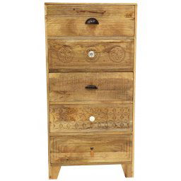 indickynabytok.sk - Komoda Manu 60x120x45 indický masív mango