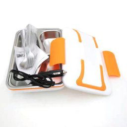 LUNCH BOX INOX do auta s ohrevom oranžový