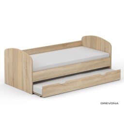 Drevona, Posteľ, 90x200, s roštom a rozkladom, viac farieb, REA ABRA 90
