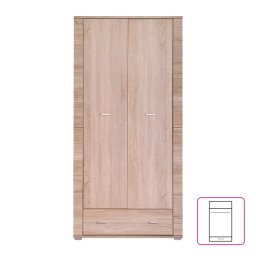Kondela Skriňa, 93cm, vešiaková, dub sonoma, GRAND typ 3