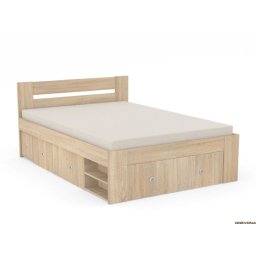 Drevona, Posteľ, 140x200, viac farieb, REA LARISA 140