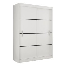 Kondela Skriňa, 150cm, kombinovaná, biela, čierna, MERINA 150
