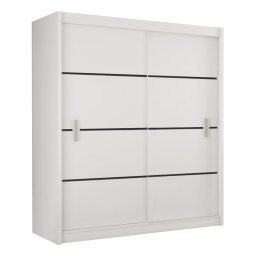 Kondela Skriňa, 203cm, kombinovaná, biela, čierna, MERINA 203