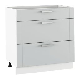 Kondela Spodná skrinka, 80cm, svetlosivá, biela, JULIA TYP 61