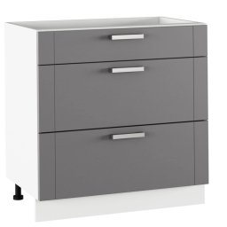 Kondela Spodná skrinka, 80cm, tmavosivá, biela, JULIA TYP 61