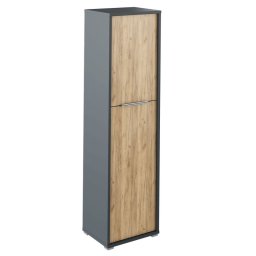Kondela Skriňa, 50cm, policová, grafit, dub artisan, RIOMA NEW TYP 08