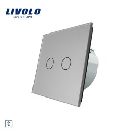 LIVOLO Žalúziový ovládač - strieborný VL-C702W-15