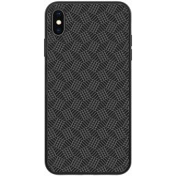 Nillkin Synthetic Fiber Ochranný Zadný Kryt Plaid Black pro iPhone X/XS