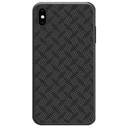 Nillkin Synthetic Fiber Ochranný Zadný Kryt Plaid Black pro iPhone XS Max