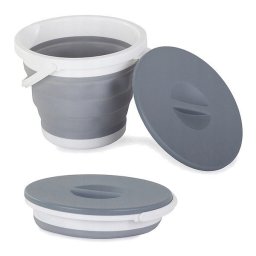 Silikónové skladacie vedro s vekom 5 l