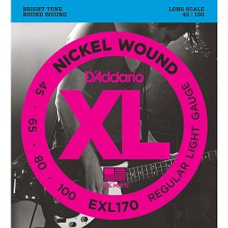 Struny na elektrickú basgitaru 45-100 EXL170 D´Addario