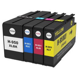 Tonery Náplně Cartridge HP 950XL + HP 951XL, HP C2P43AE - kompatibilní (Multipack CMYK)