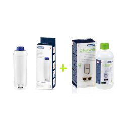 DeLonghi DLS C002 vodný filter 1 ks + DeLonghi EcoDecalk 500 ml