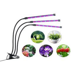 LED Grow lampa s trojitou hlavicou pre podporu rastu 27W (9x3W)