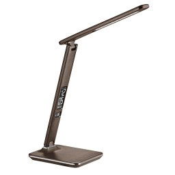 Solight LED stolová lampa 9W s displejom hnedá WO45-H
