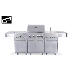 G21 Plynový profi gril Arizona, BBQ Premium Line 6 horákov + zadarmo redukčný ventil
