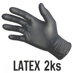 Rukavice LATEX čierne (2ks)