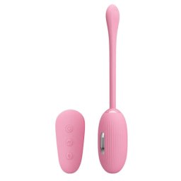 Pretty Love Shock Fun Silicone Vibrating Egg - Pink (ELECTRO)
