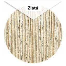 Provázková záclona Zlatá se stříbrnou nitkou Rozměr šířka 300 x výška 200cm