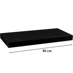 Nástěnná police STILISTA VOLATO - černá 90 cm