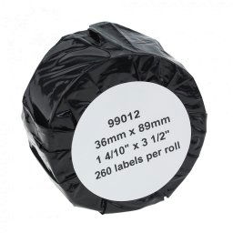 Tonery Náplně Kompatibilné etikety s Dymo 99012, 36mm x 89mm, biele, role