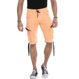 Cipo & Baxx teplákové kraťasy CK225 orange