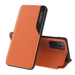 MG Leather View knižkové puzdro na Xiaomi Redmi K40 / Poco F3, oranžové