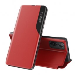 MG Leather View knižkové puzdro na Xiaomi Redmi K40 / Poco F3, červené