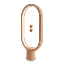Magnetická stolová lampa (Levitujúce guličky) LED + SVETLÉ DREVO