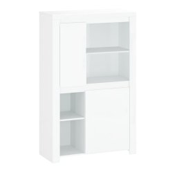 Kondela Regál, 98cm, biely lesk, LINDY 2D