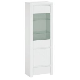 Kondela Vitrína, 68cm, biely lesk, LINDY 1D1W1S