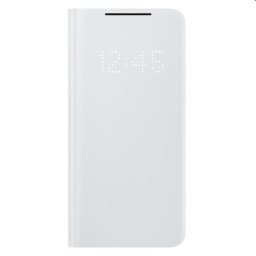 Knižkové puzdro LED View Cover pre Samsung Galaxy S21 Plus - G996B, svetlo-sivá EF-NG996PJEGEE