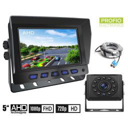 Parkovacia kamera s monitorom AHD/CVBS HD set - Hybridný 2CH monitor do auta 5" + 1x HD kamera